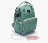 Limited Edition Waterproof USB Charger Diaper Bag
