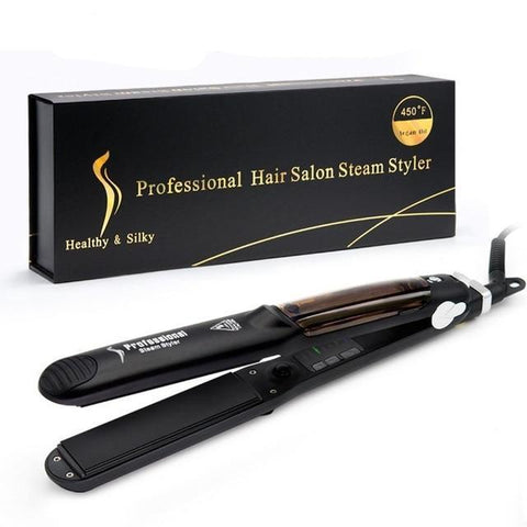 SALON PROFESSIONAL STEAM HAIR STRAIGHTENER + Gifts