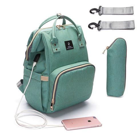 Limited Edition Waterproof USB Charger Diaper Bag